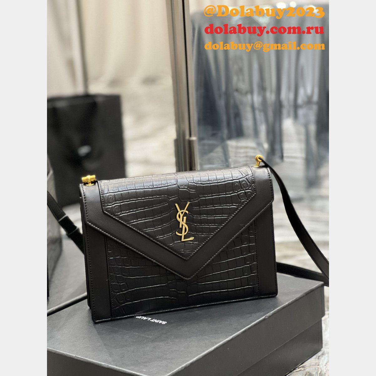 YSL Best Knockoff 668863 Gaby Satchel Quilted Shoulder Black Bag