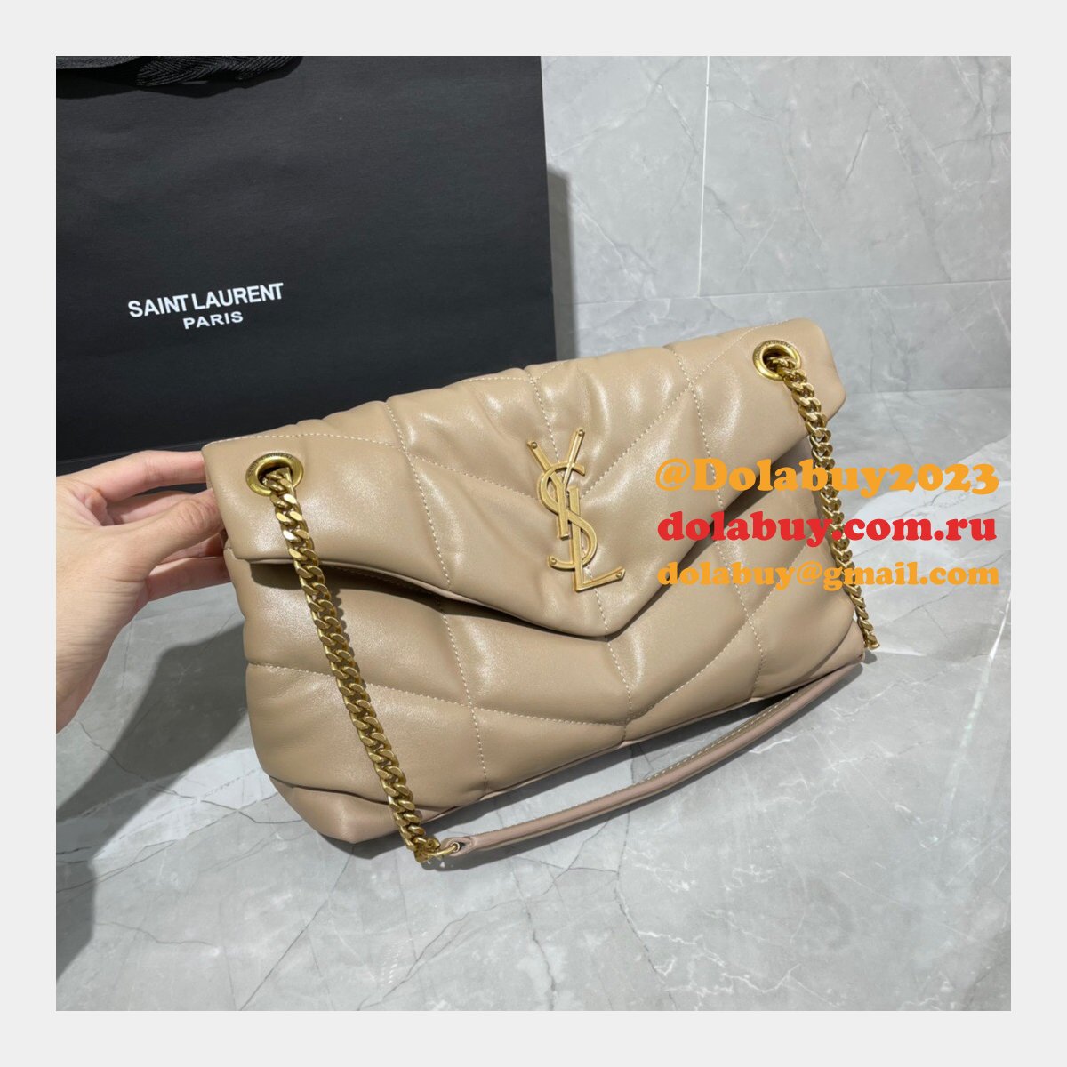 Luxury 7 Star YSL LOULOU PUFFER HANDBAG 29CM