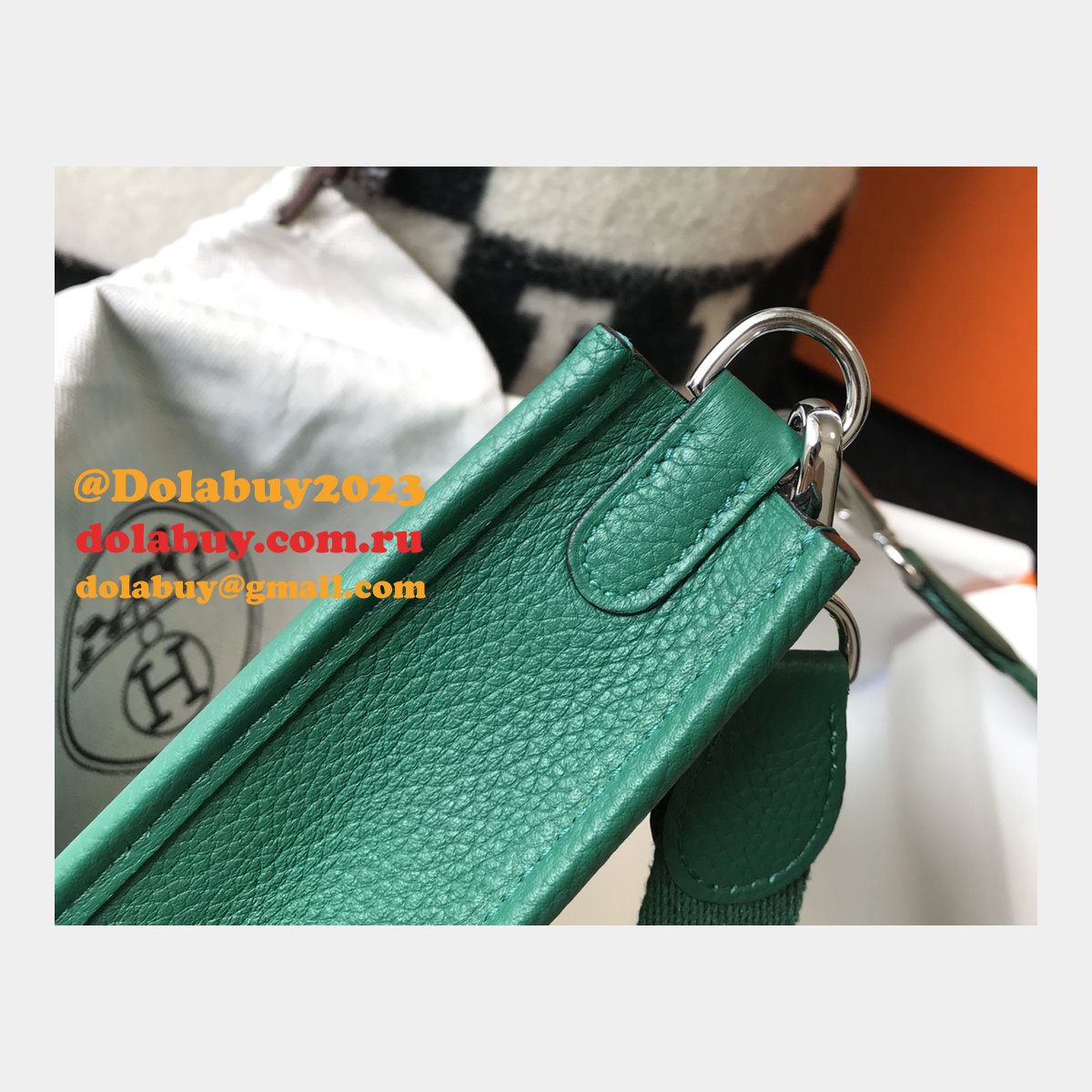 Hermes Evelyne Green Quality AAA+ Replica Handbags