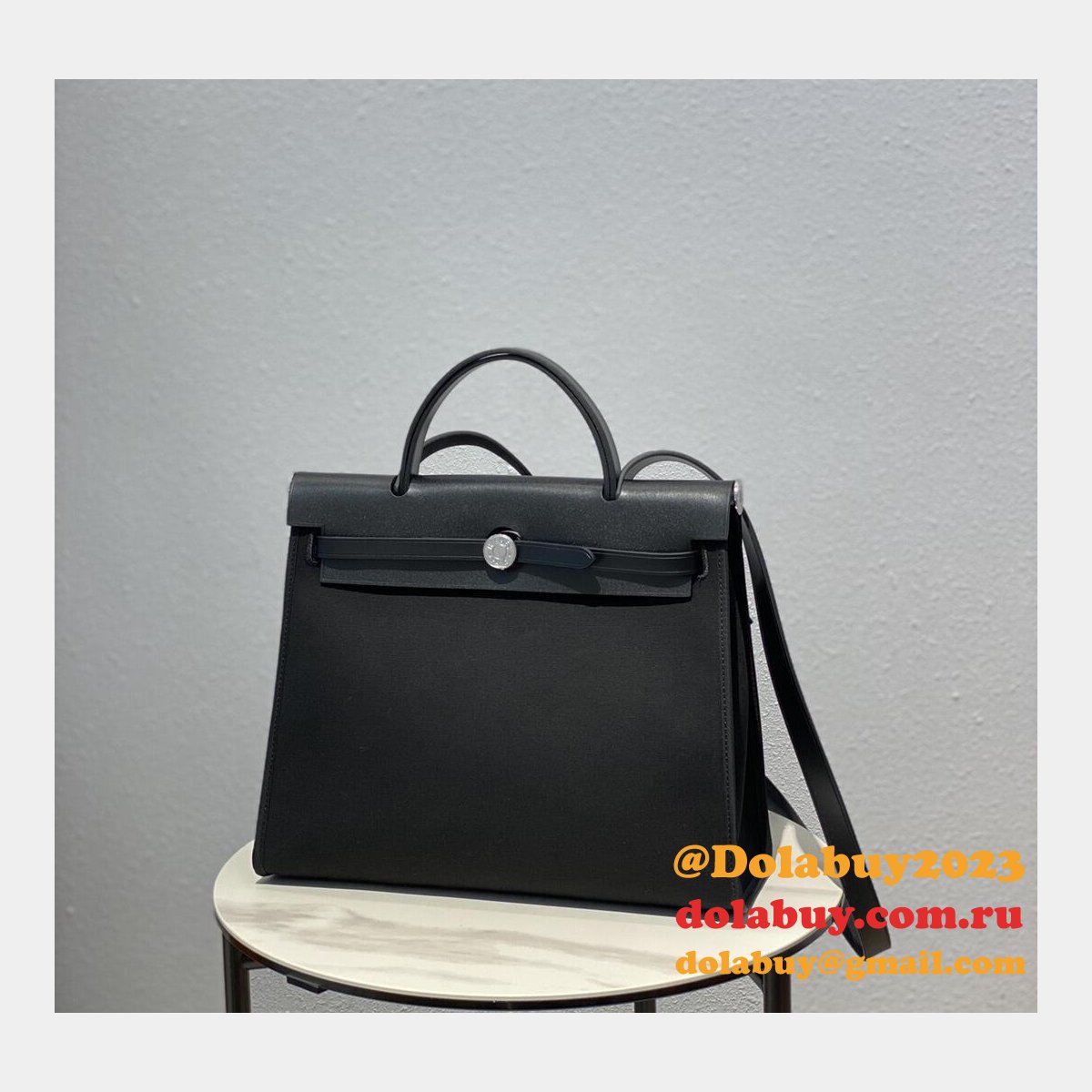 Best Replica Hermes Herbag Black Bags Top Quality Store