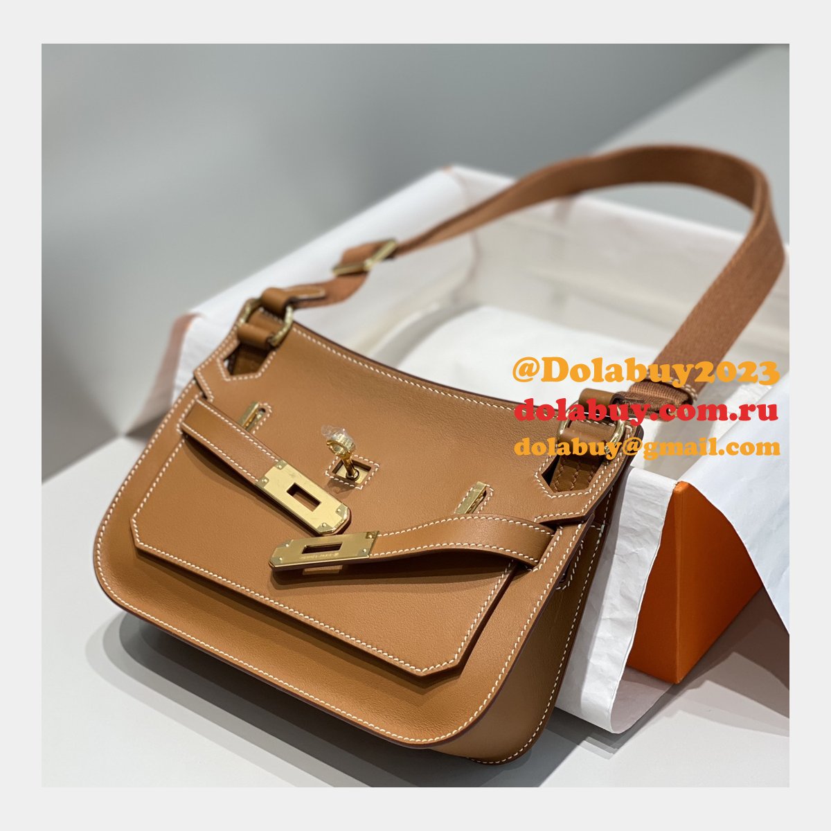 Luxury hermes jypsiere mini calf leather bag