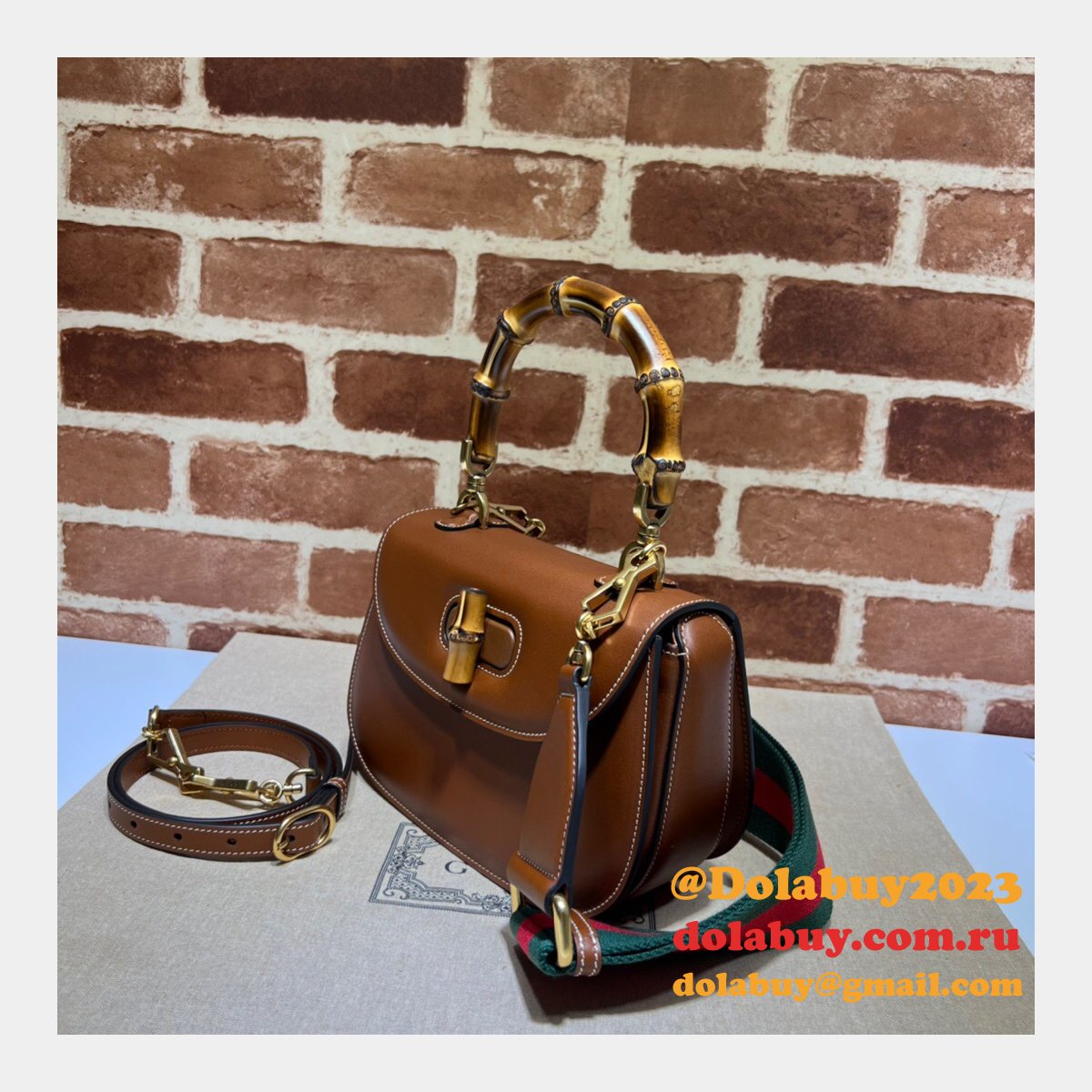 G*u*i bamboo 1947 replica 675797 top handle bag