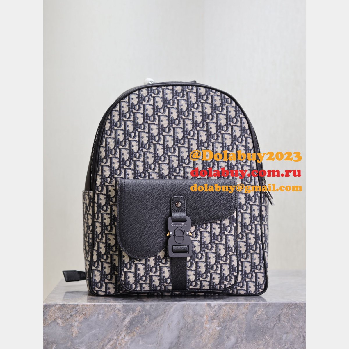 Best Replica Dior Saddle Zip Backpack