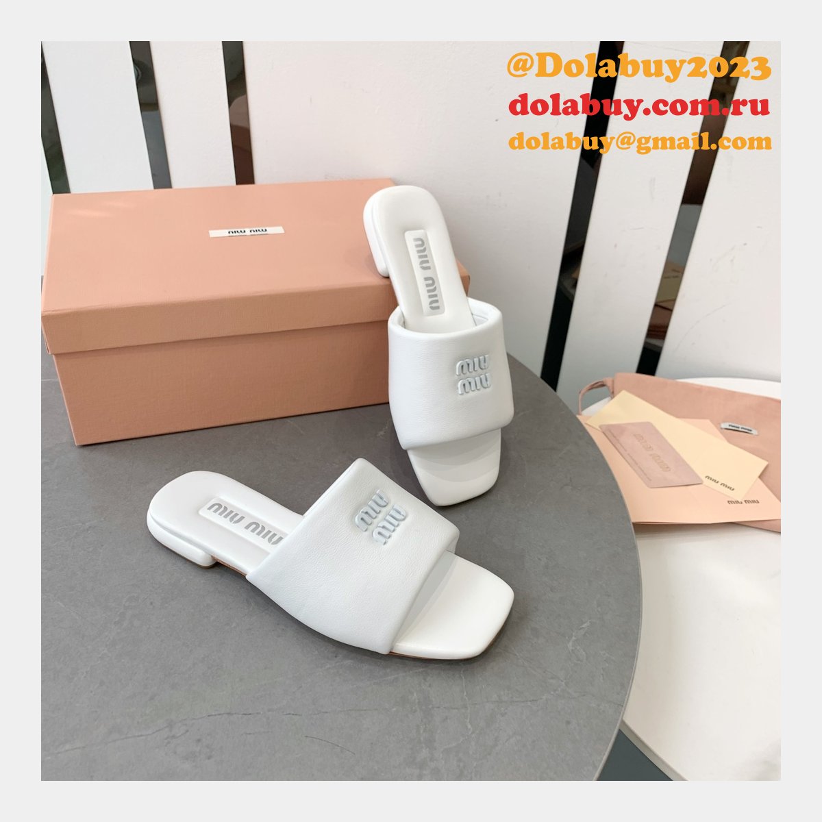 Perfect MiuMiu Bread Slippers Summer Replica Sandals