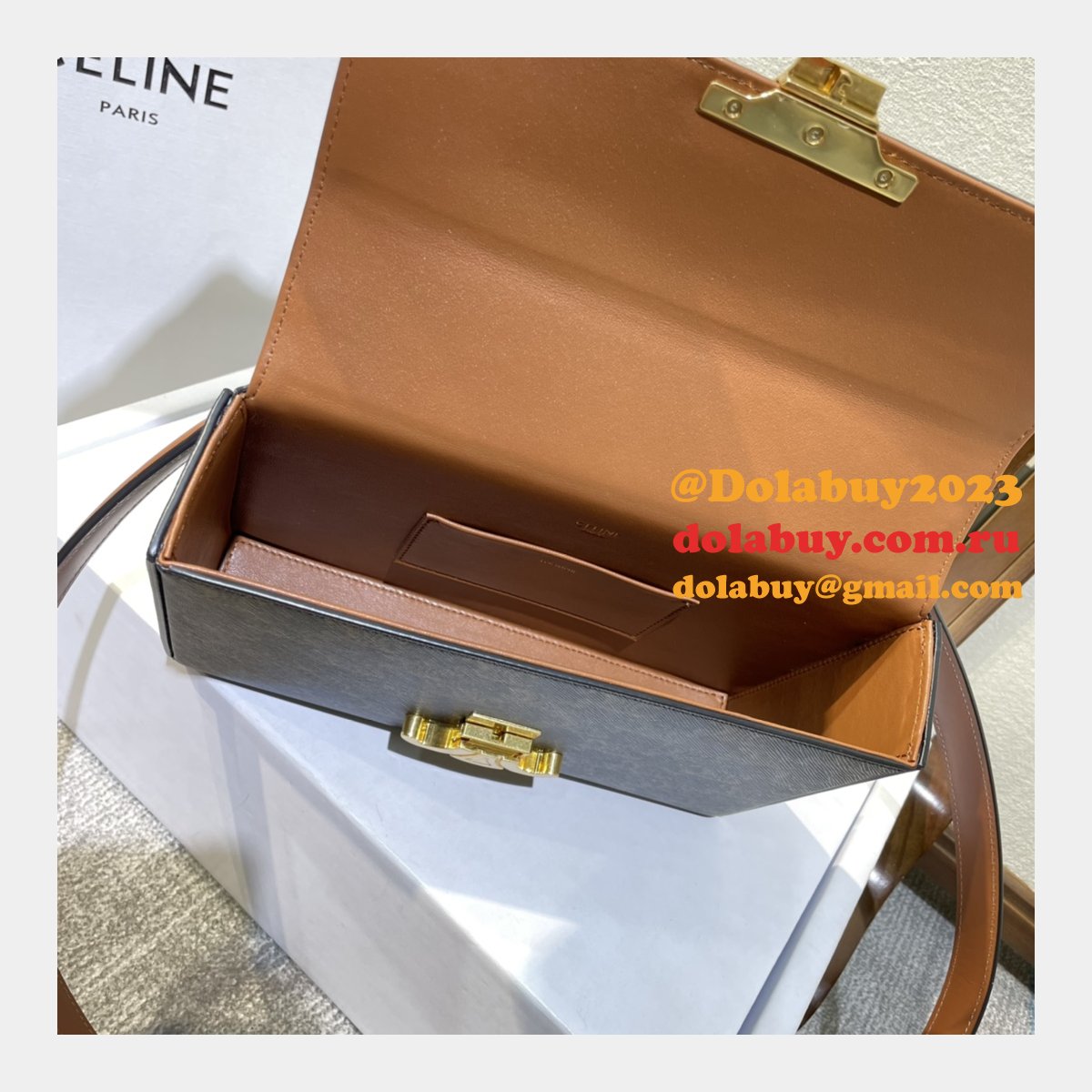 7 Star CELINE BOX TRIOMPHE Duplicate NEW BAG #199992