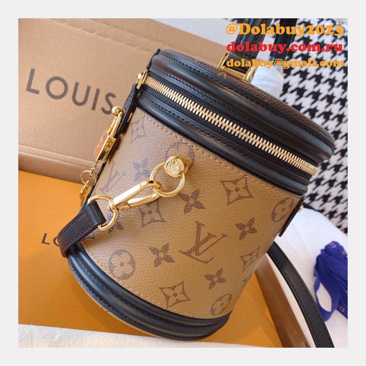 AAA+ Louis Vuitton Replica Cannes Epi Leather in Black