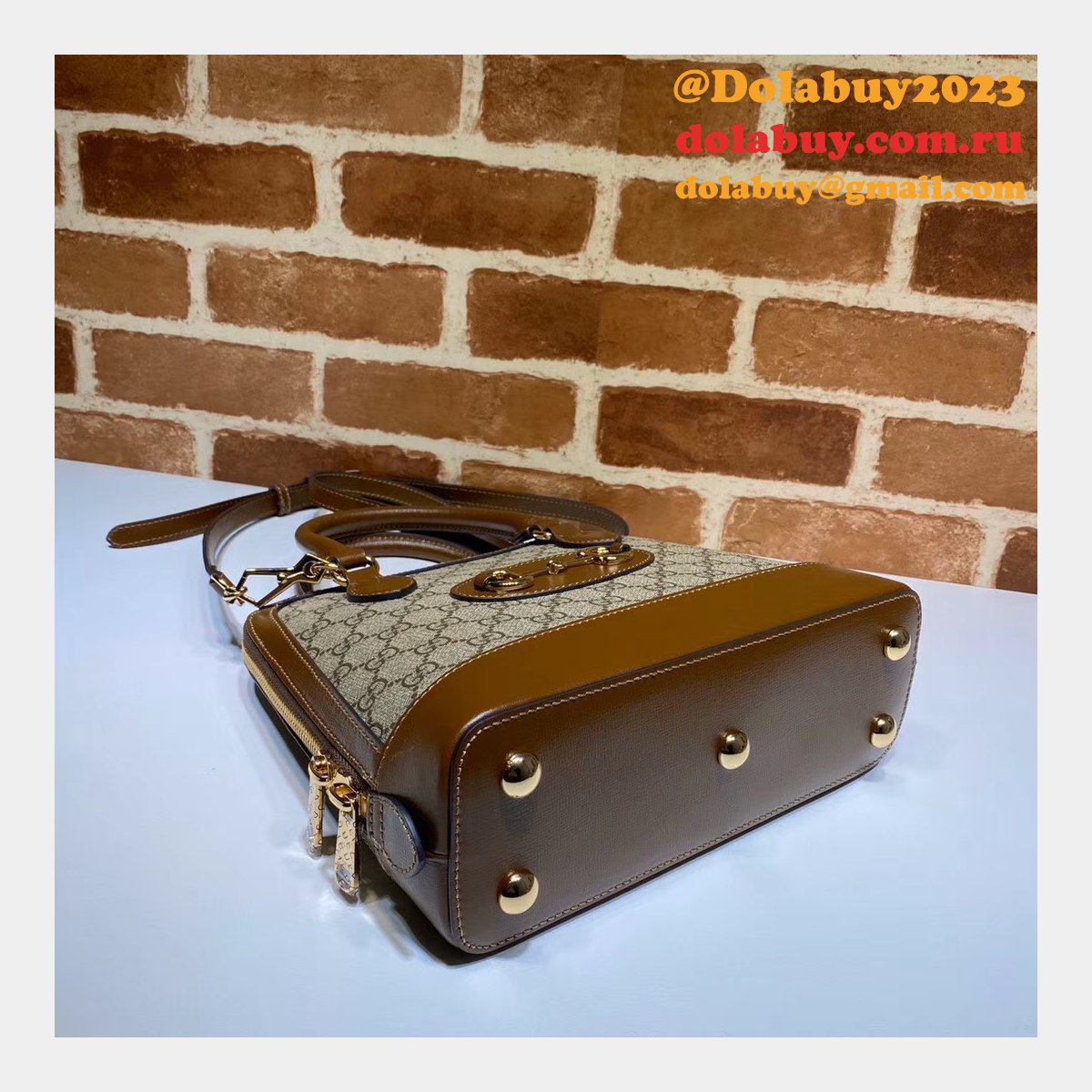 designer G*u*i replica 1955 horsebit small top handle 621220 bag