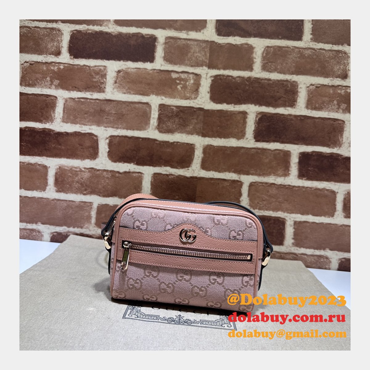 high quality G*u*i pink ophidia 574493 replica bag