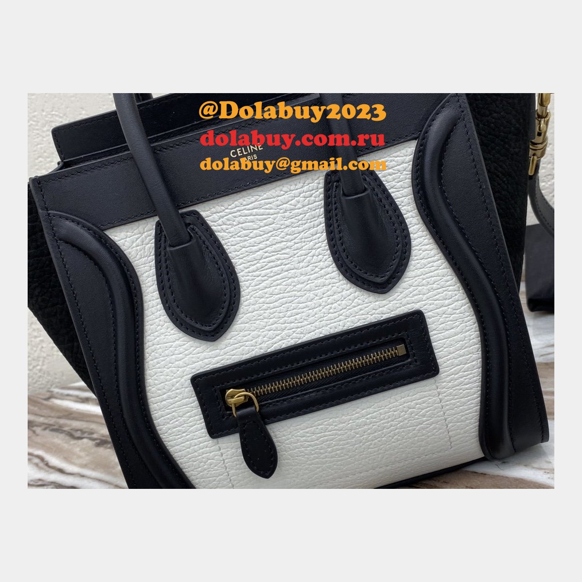 Cheap Replica Designer Luggage white/black Handbags