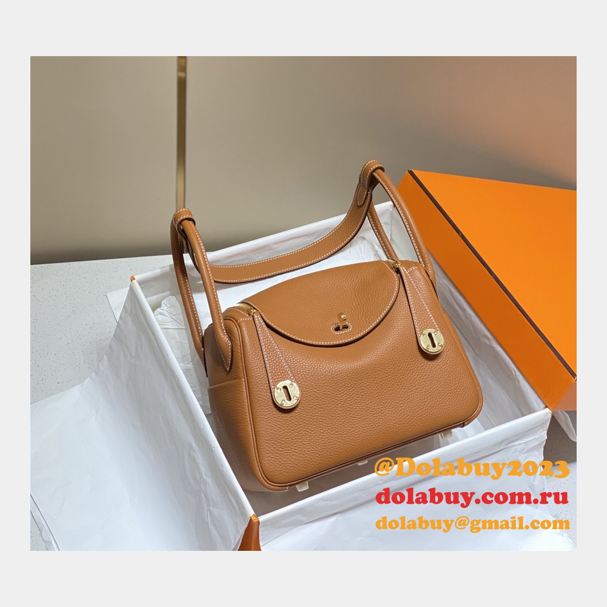 Replica Brown Hermes Lindy 26cm Bags Sale Outlet Online