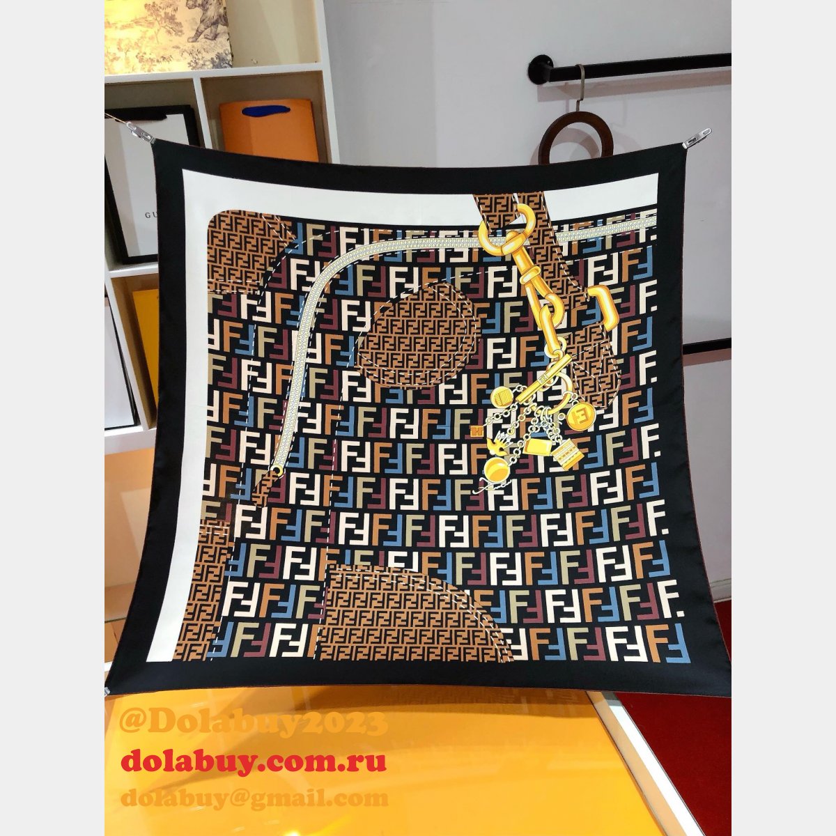 top quality F**di silk twill