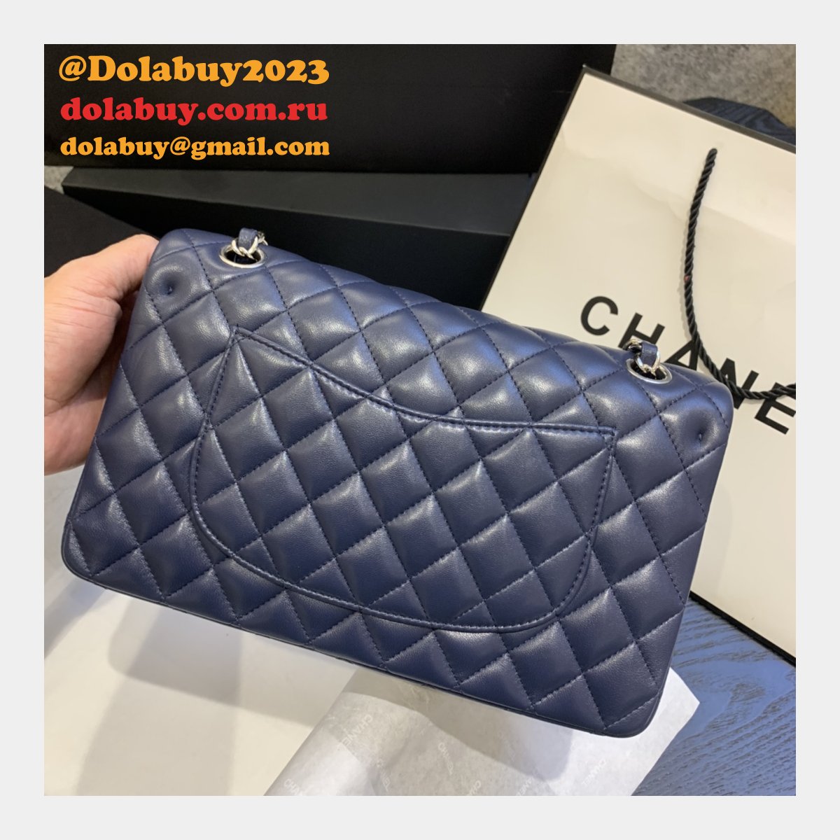 Top Quality CC Lambskin CF1112 25CM Handbags Online