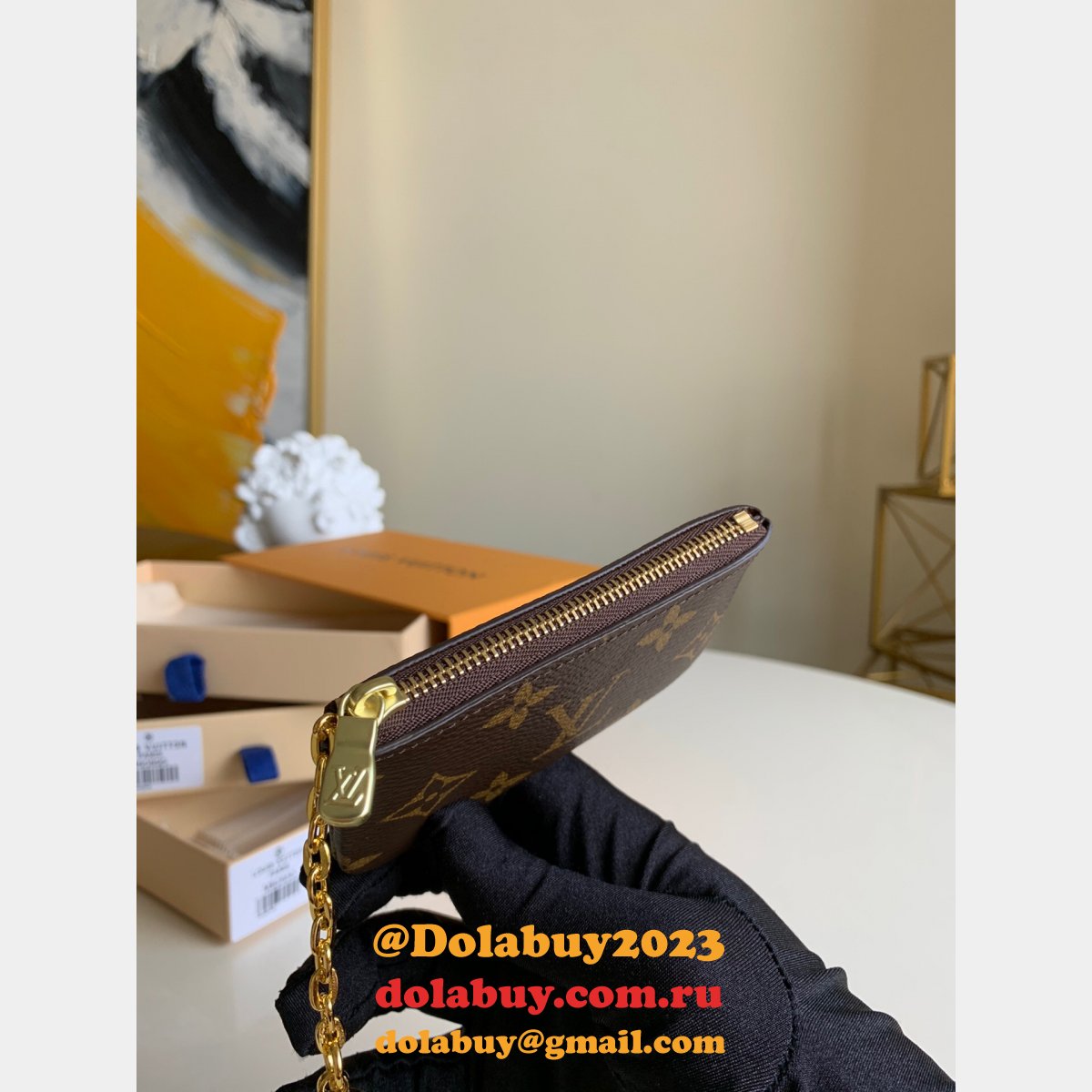 Louis Vuitton Luxury Key Pouch Monogram M62650 Keychain Wallet