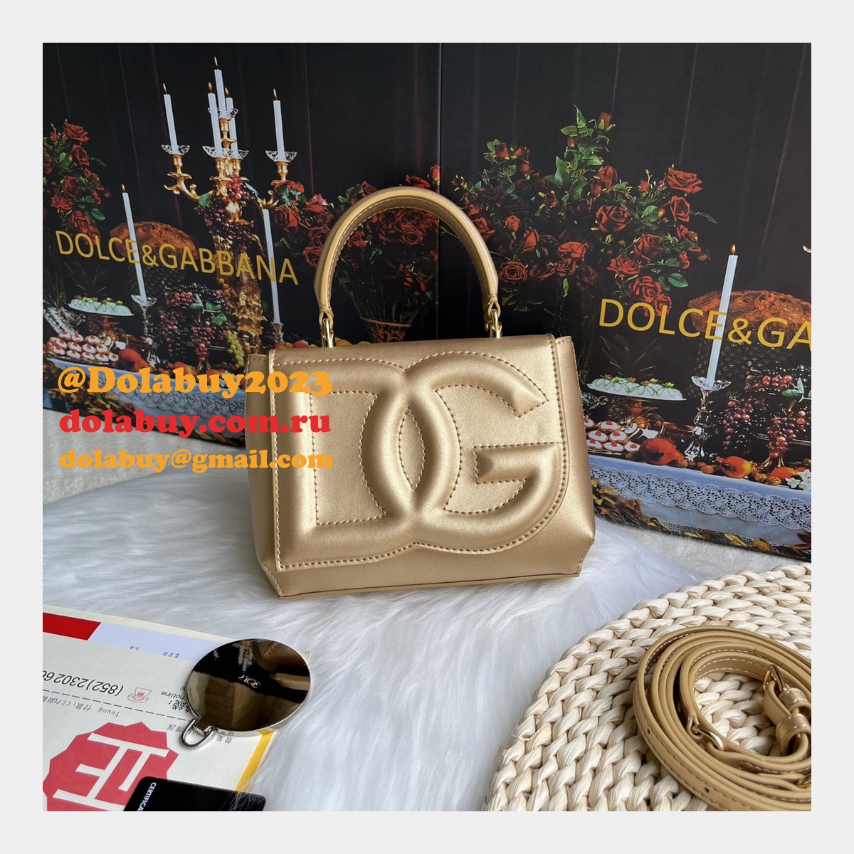 Buy Best 1:1 Replicas Dolce & Gabbana DG Logo 9112 Hand Bag