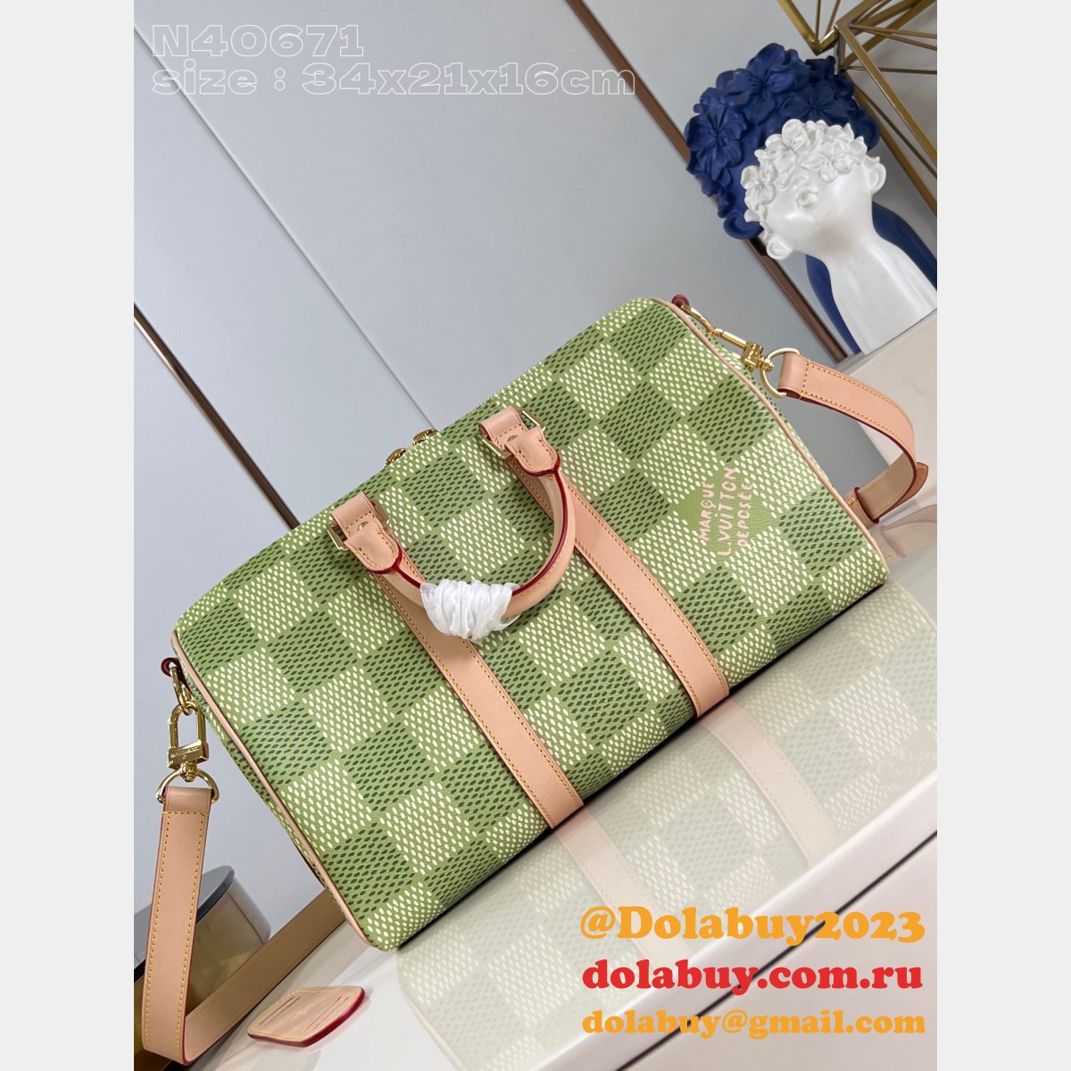 Travel Men Louis Vuitton N40671 Keepall Bandoulière 35 Damier Fake Bag