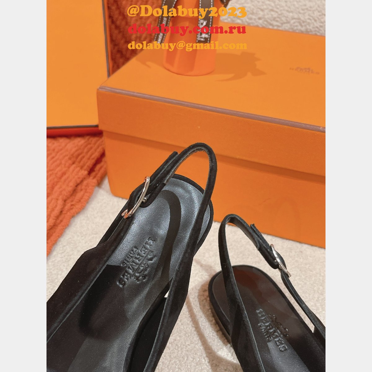 Luxury Designer hermes Innocente slingback