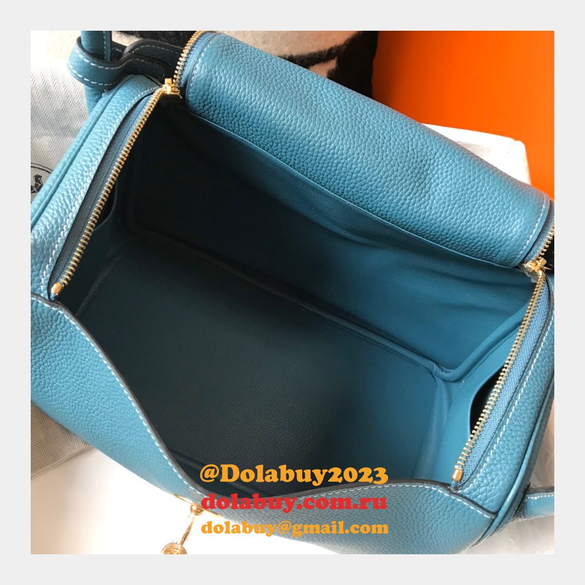 Hermes Replica Blue Lindy 26cm Bags Sale Outlet Online