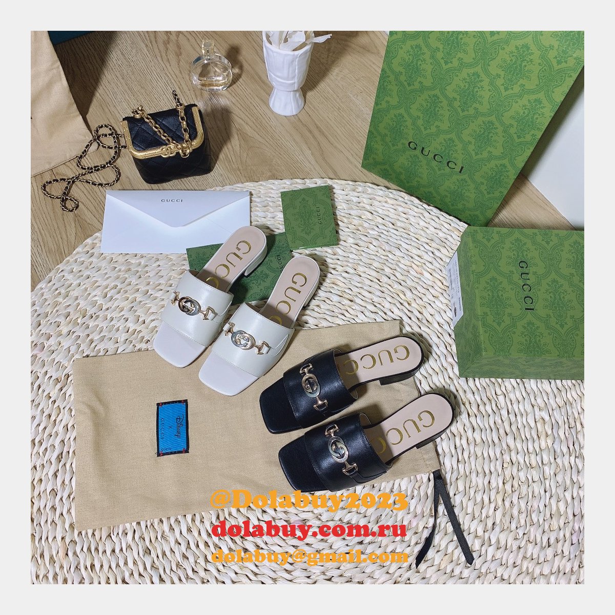 7 star replica G*u*i 2021 slippers white/black series gg shoes