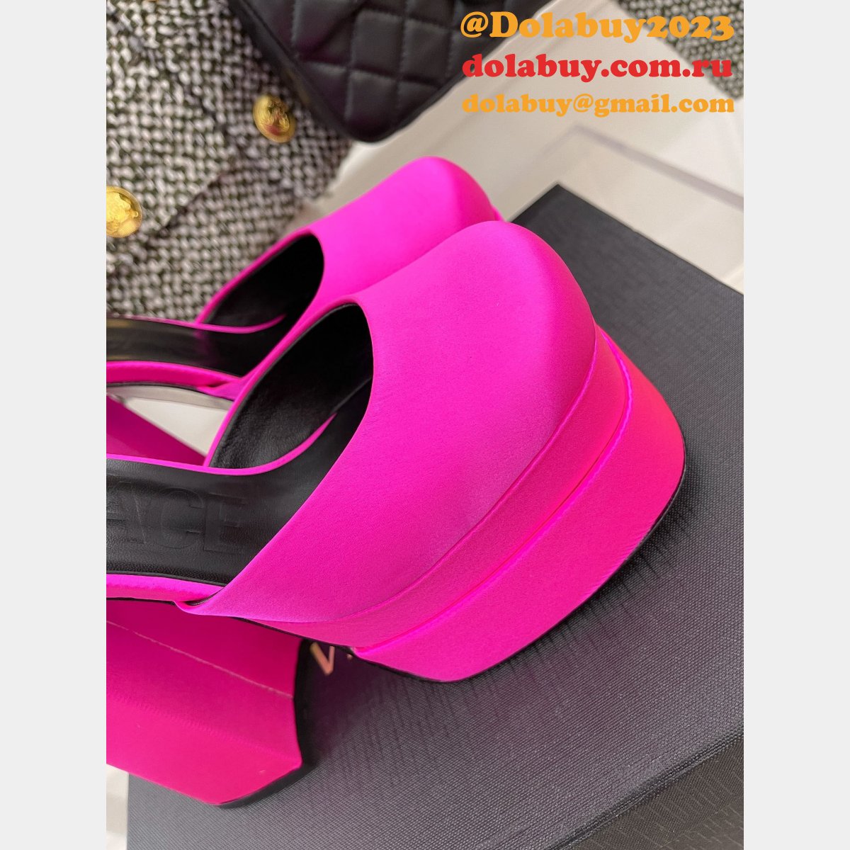 Wholesale Replica Versace Designer 22ss High Heel Shoes