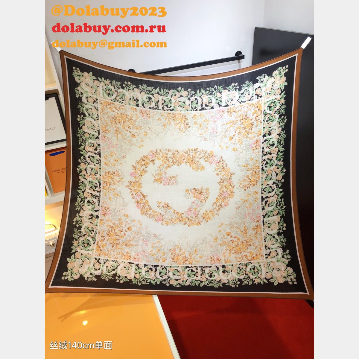 knockoff fashion G*u*i cashmere scarf