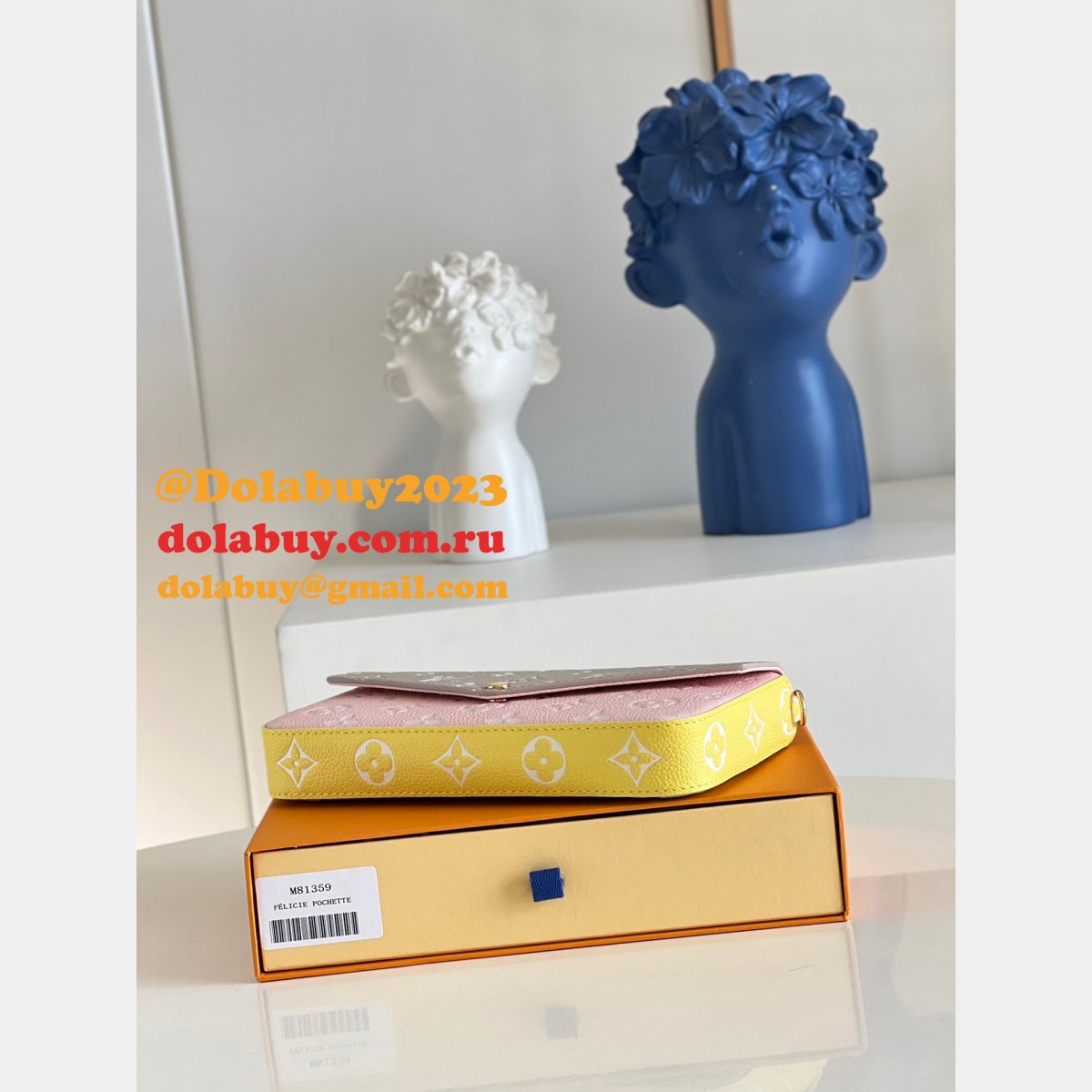 Shop Louis Vuitton Replica M81359 Félicie Pochette Monogram Empreinte Leather