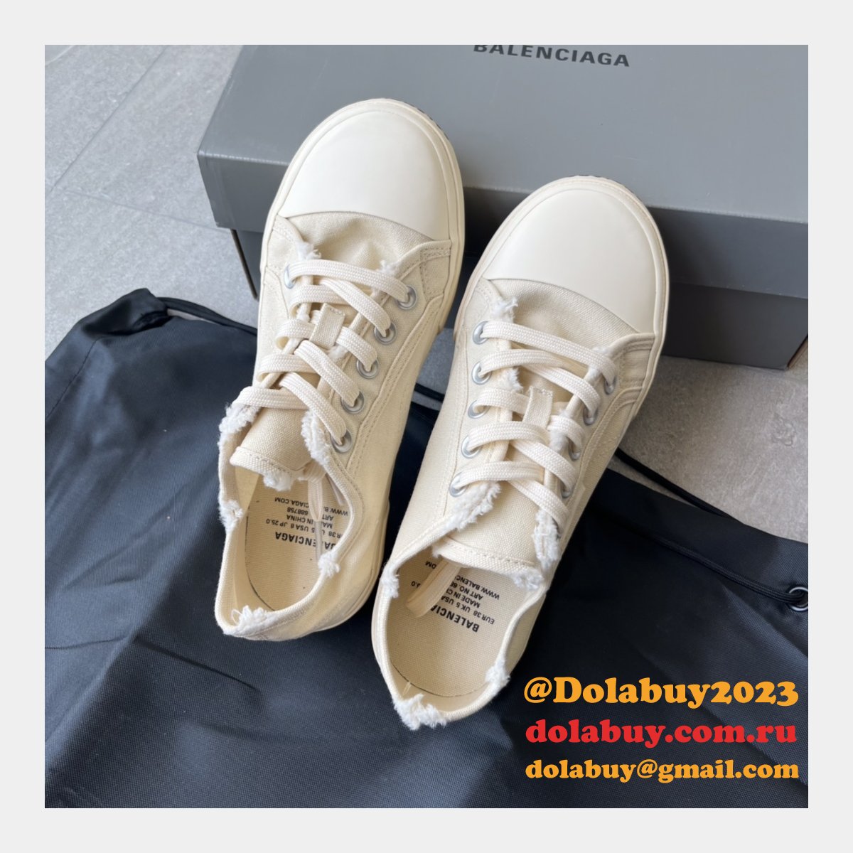 Best Quality Replica Balenciaga Paris Canvas Shoes