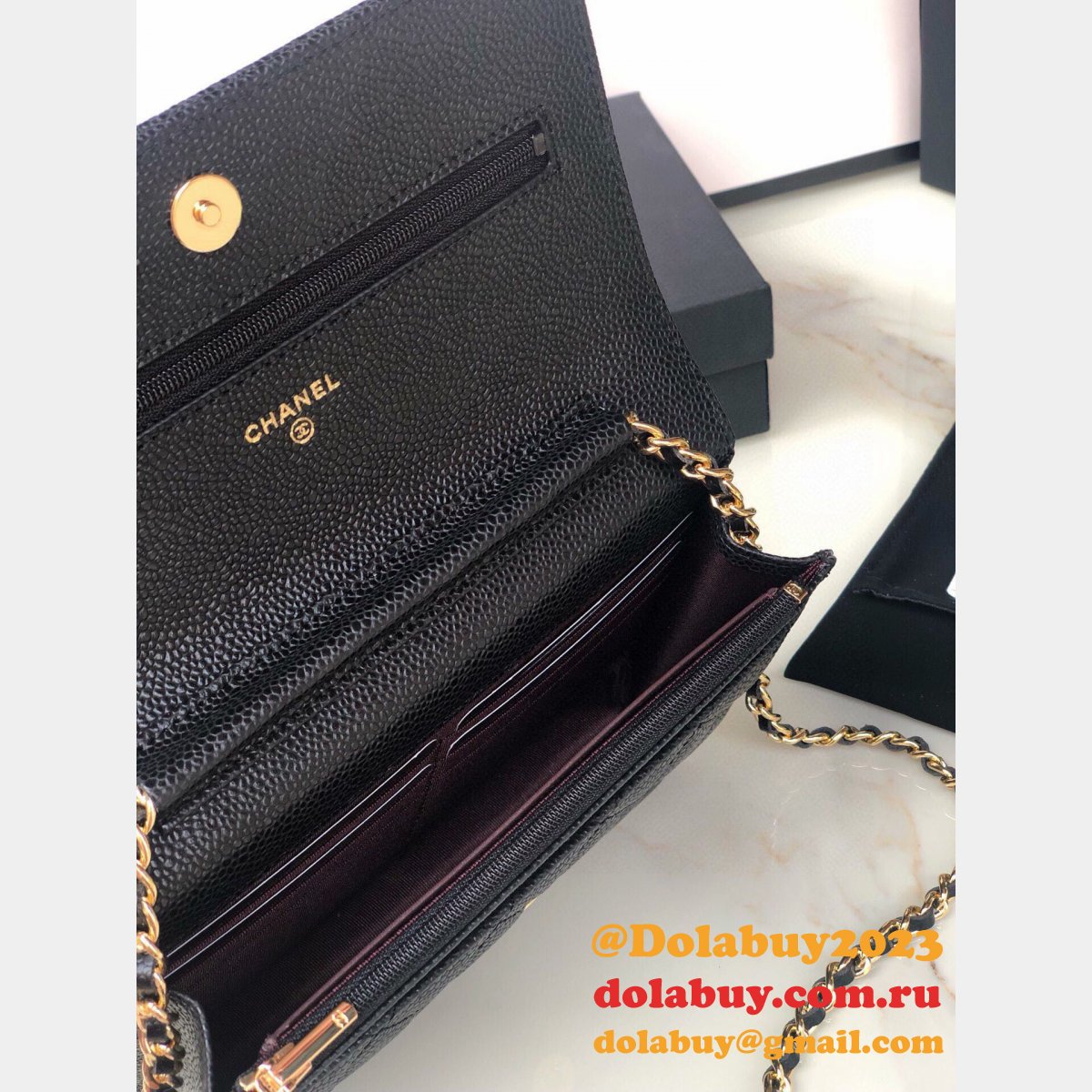 High Quality CC woc chain bag AP0250 MAGNETIC BUCKLE caviar 19CM