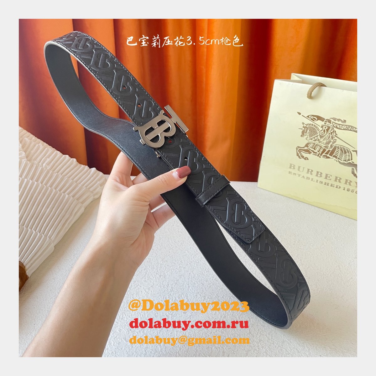 Replica Best Burberry Belt 35MM For Sale