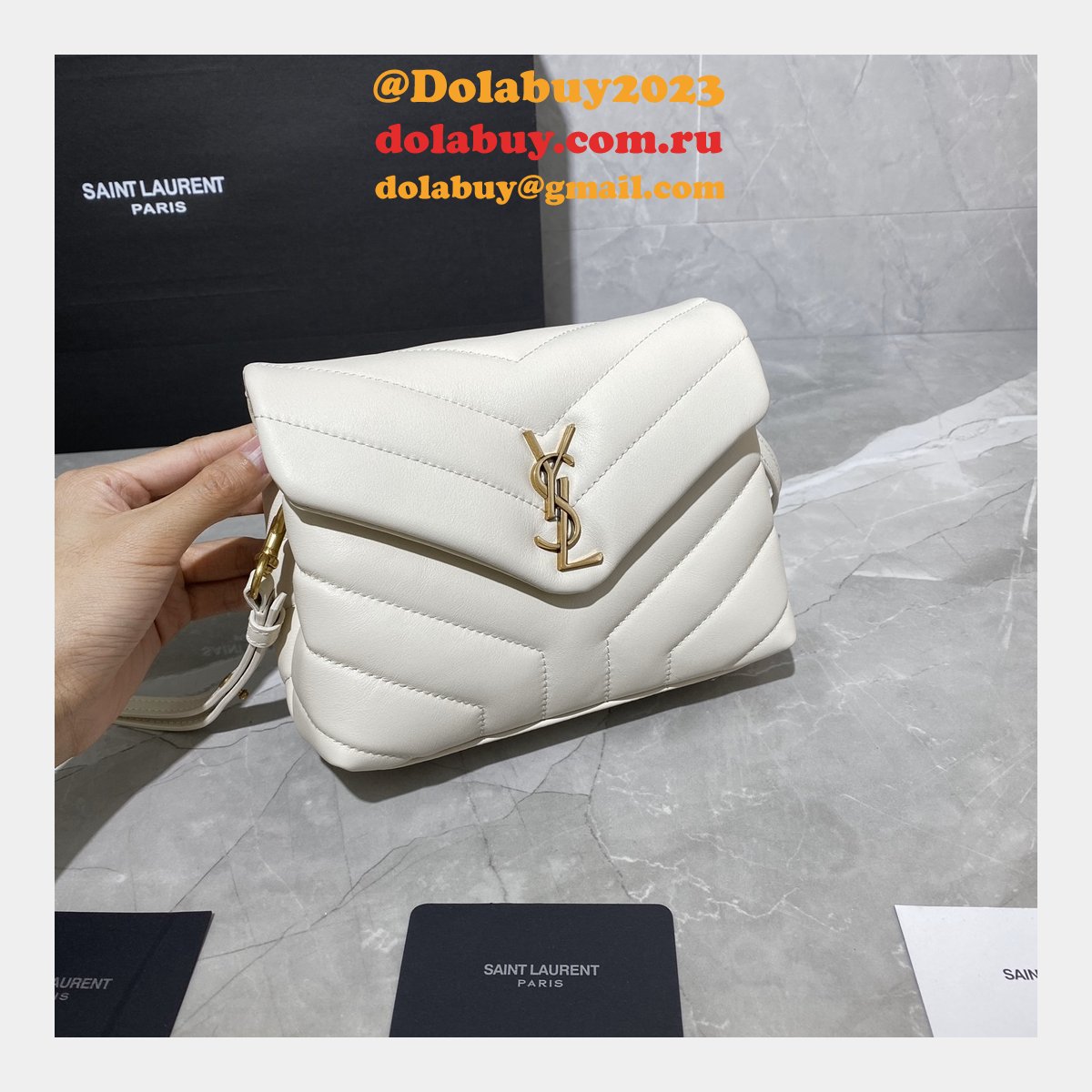 BEST HIGH QUALITY YSL 467072 LOULOU MATELASSE 20CM