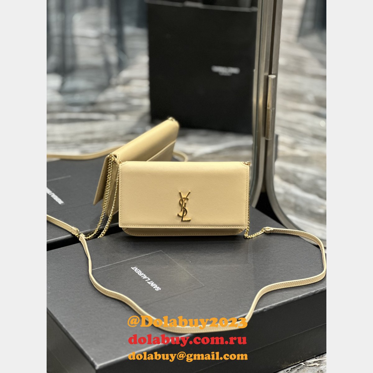 YSL Fashion Cassander Phone Holder 635095 Monogram Fake Bag