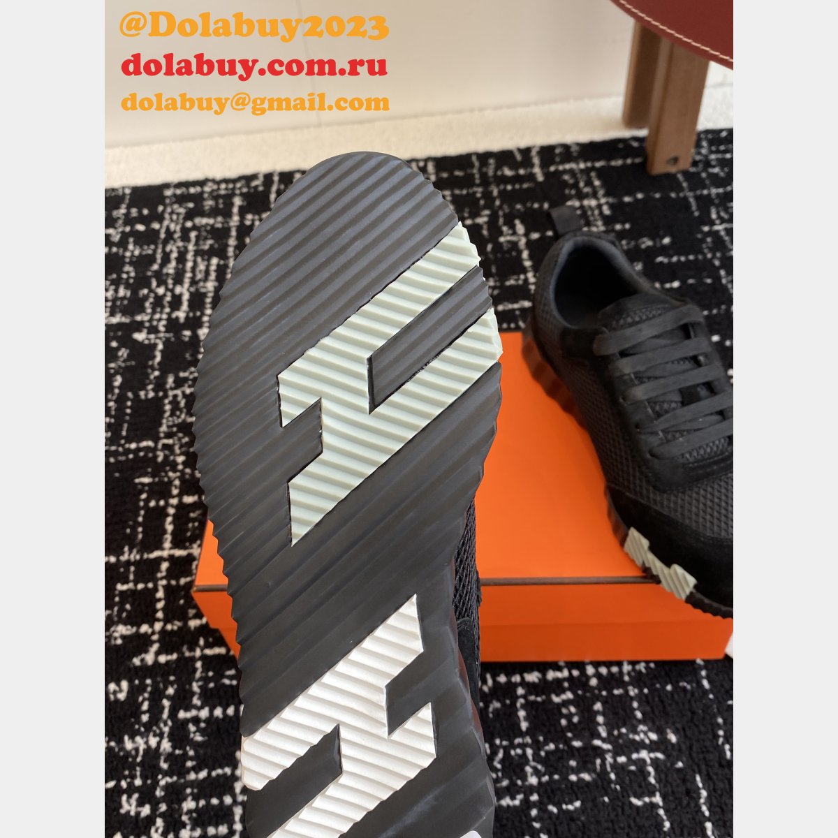 Top Designer Hermes Bouncing Sneaker