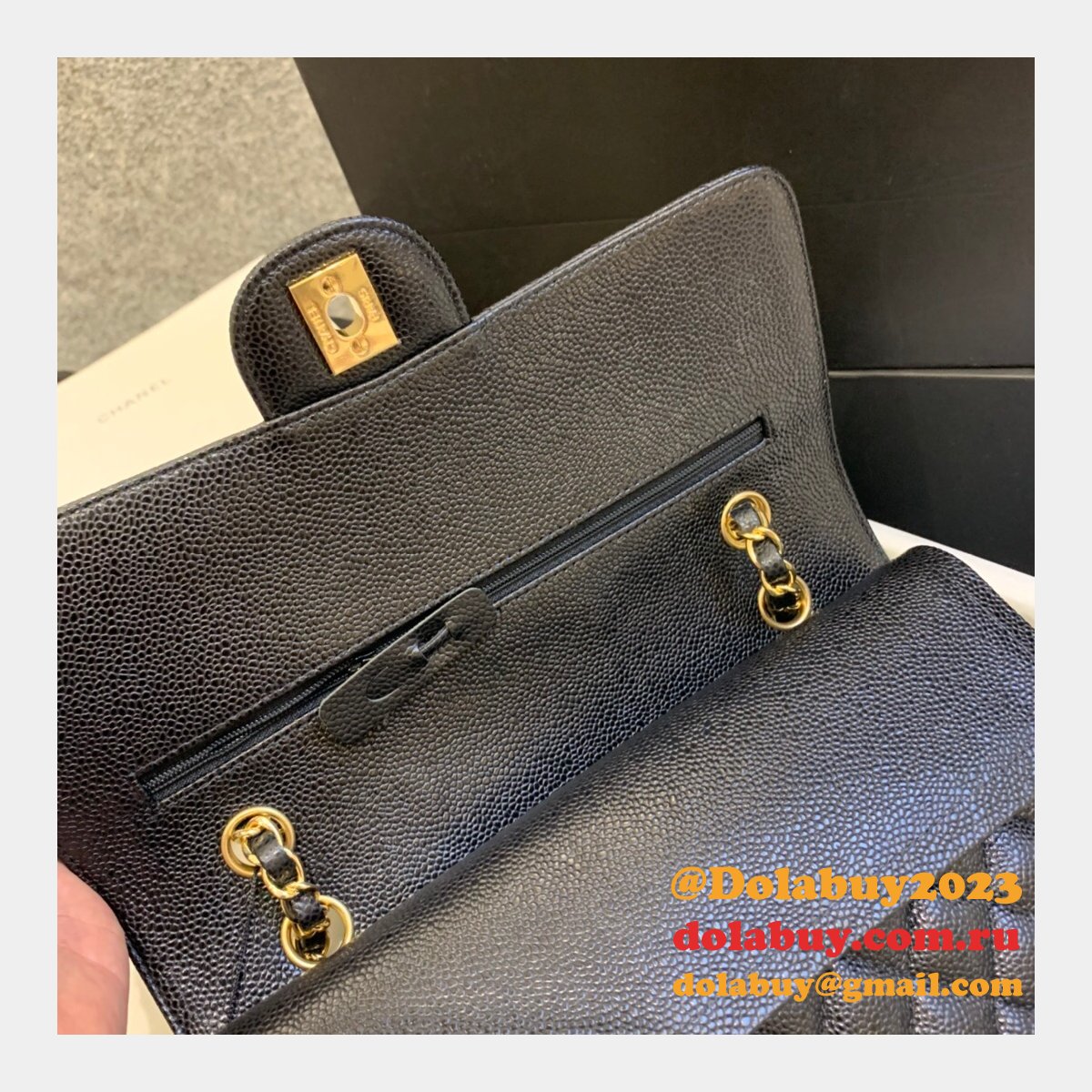 New CC 2021 Replica Quilted Caviar Leather Caviar CF1112 25CM Bags