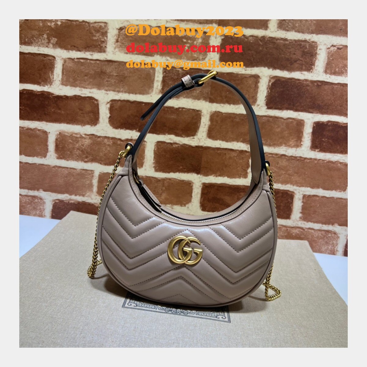 G*u*i best 699514 gg marmont half-moon-shaped replica bag