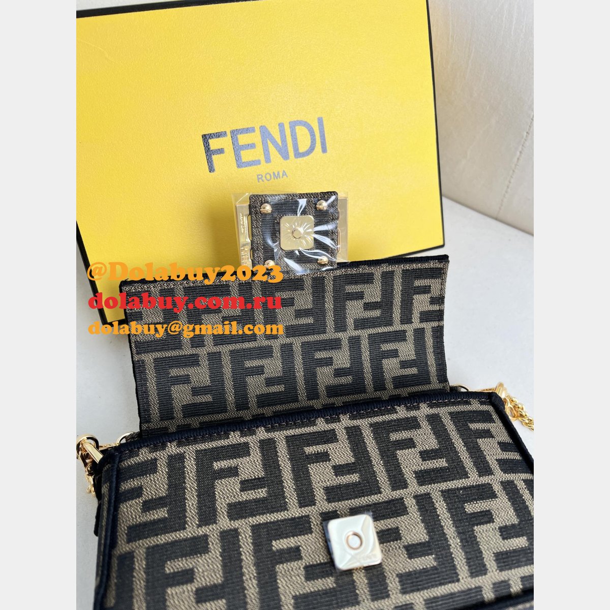 best F**di iconic baguette ff logo luxury handbag