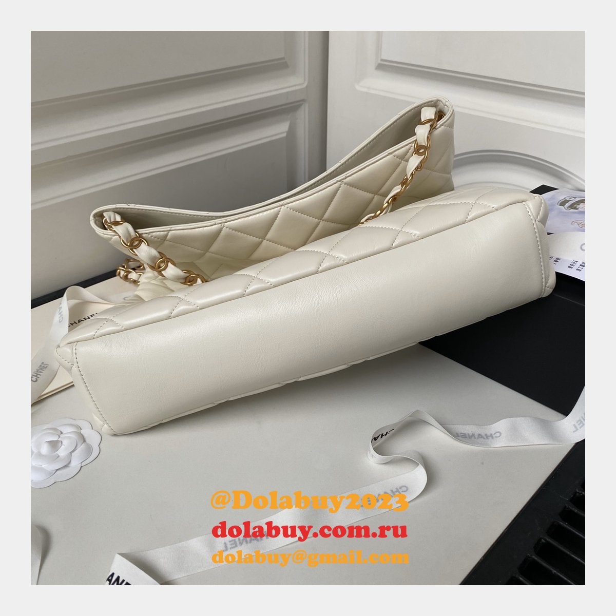 Designer Top Quality AS4777 Hobo Knockoff Black/White Bags