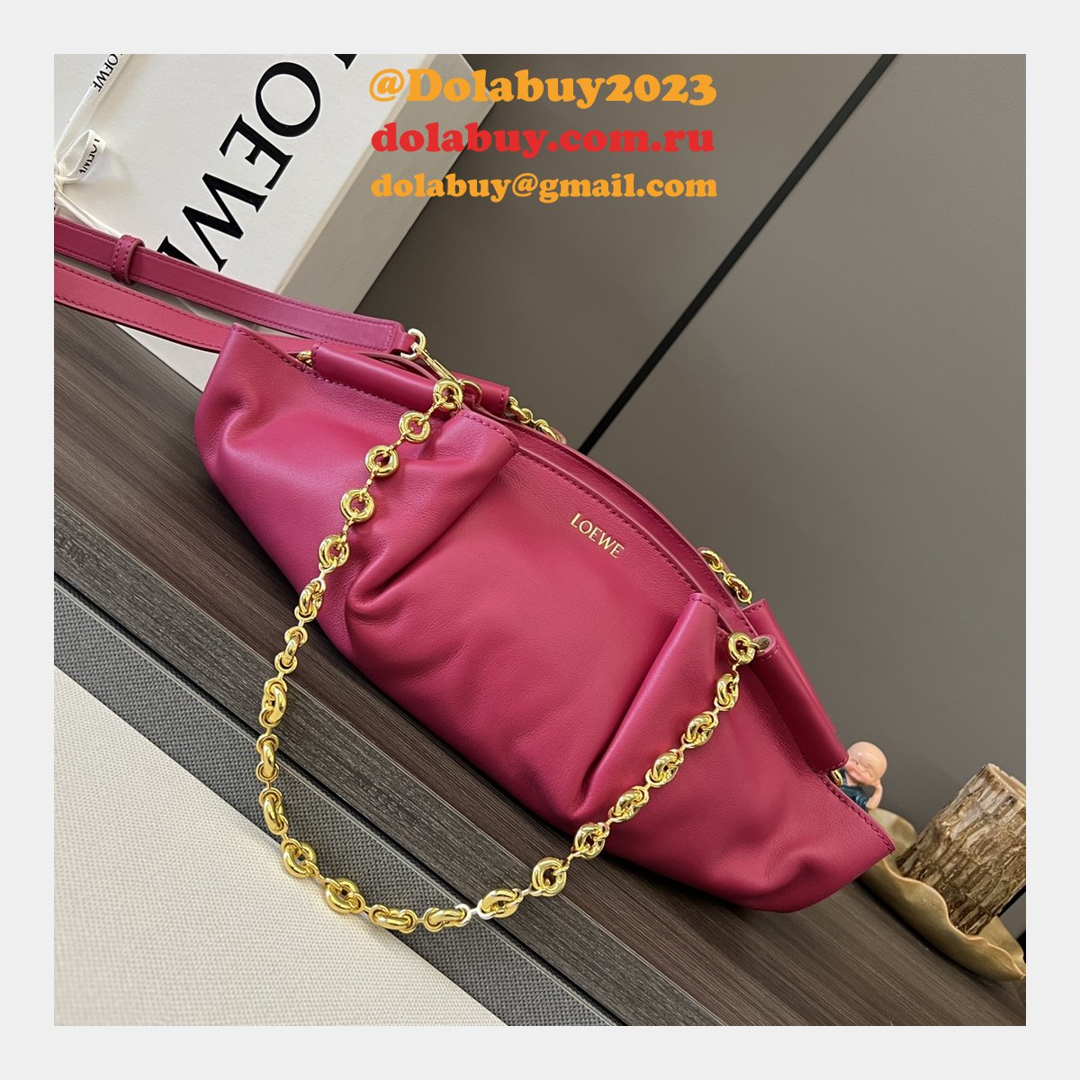 Luxury loewe Paseo small Nappa leather women bag