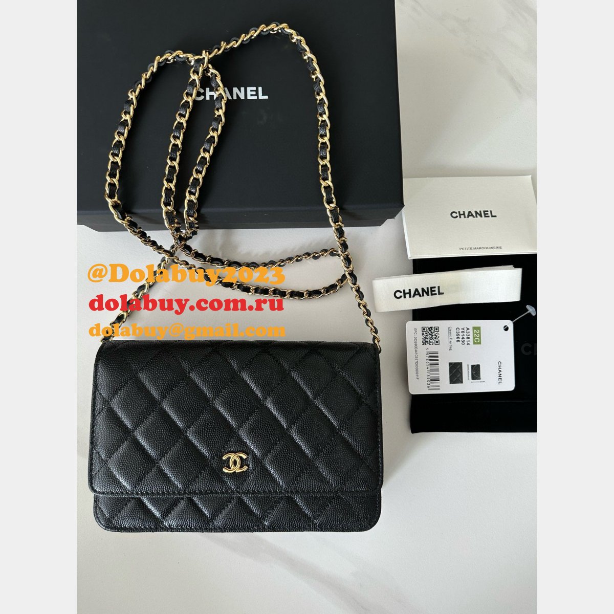 CLASSICAL Knockoff CC WOC SMALL CAVIAR LEATHER CHAIN BAG