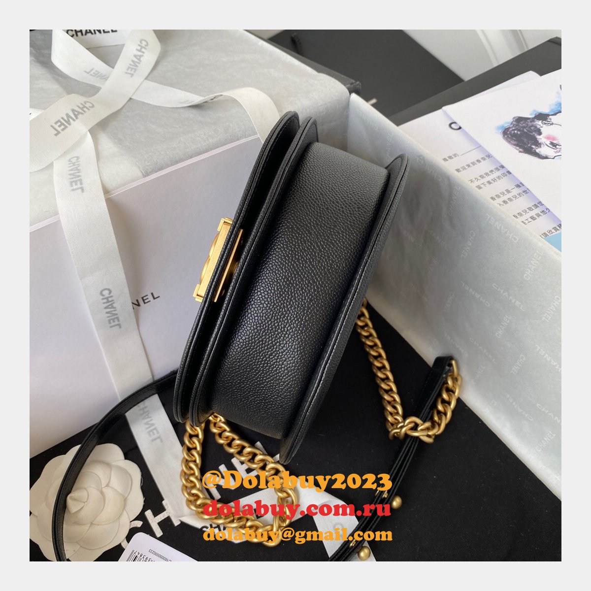 Replica Wholesale Boy Messenger Velvet AS3350 Gold-Tone Bag