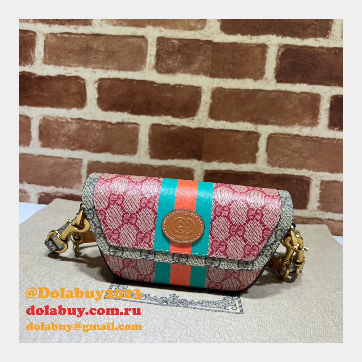 perfect G*u*i 723762 gg top handle replica web bag