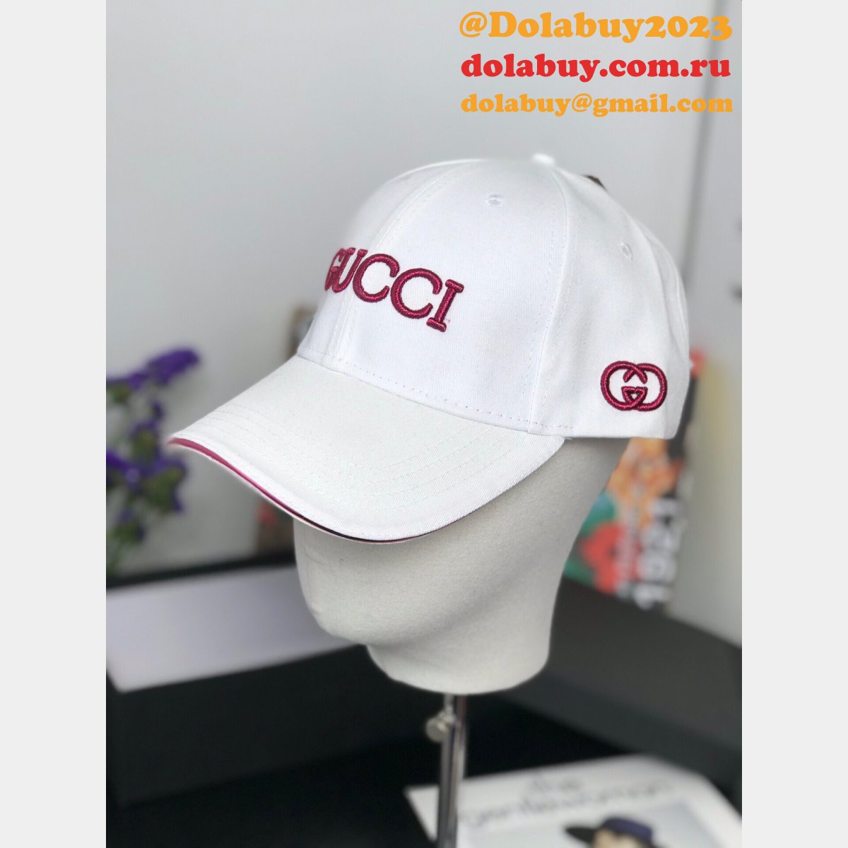 best G*u*i court simple embroidery logo baseball cap