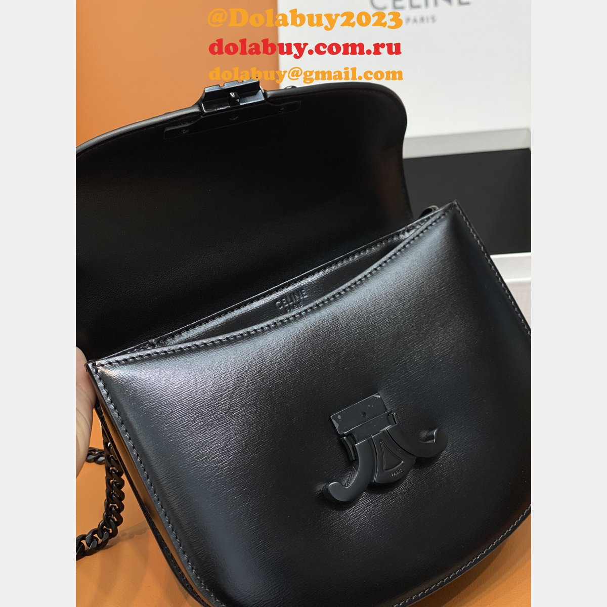 Luxury celine TEEN BESACE TRIOMPHE bag