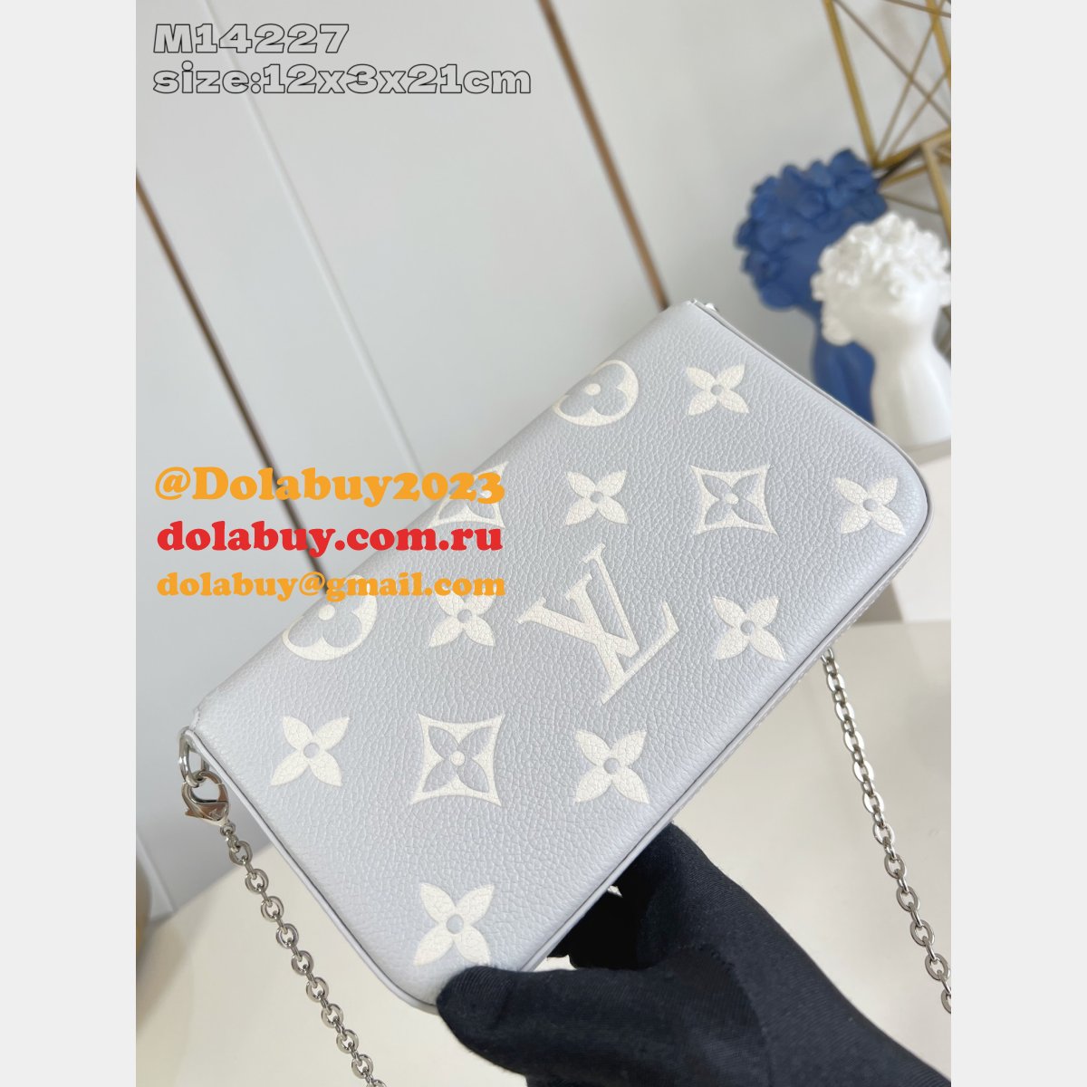 Louis Vuitton M14227 Félicie Pochette Monogram Empreinte Leather 1:1 Mirror Bag