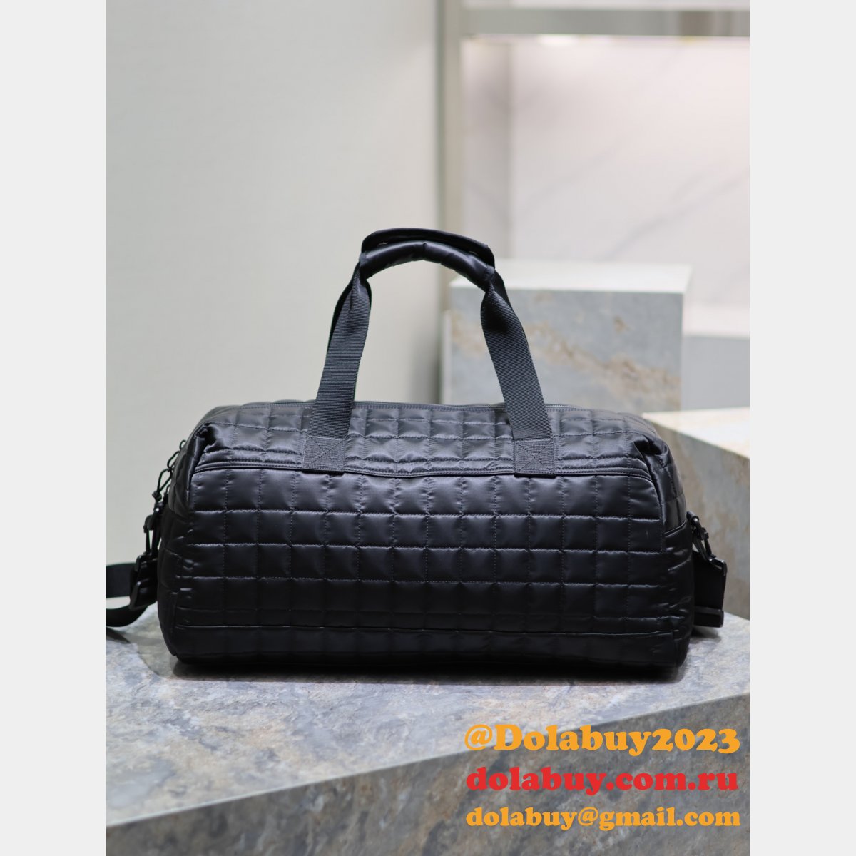 Luxury Fake Designer YSL 581374-1 Travel Tote Black Bag