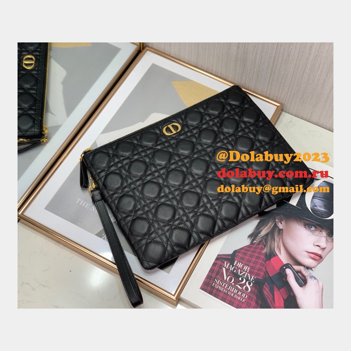 Where to buy Faux Dior Clutch Copy Bags 2022 Black Dolabuy