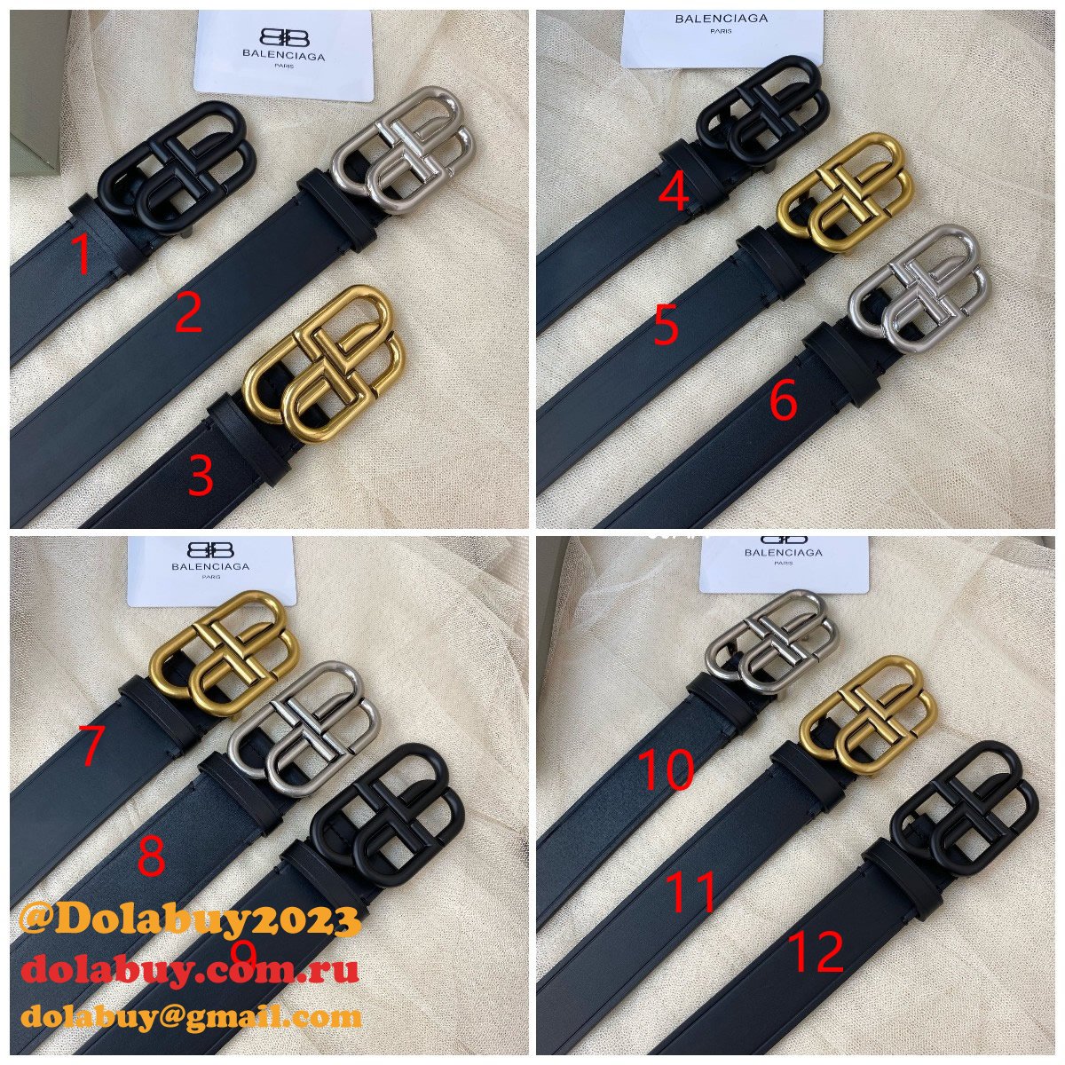 High Quality Luxury Balenciaga Replica 1:1 Mirror Belts
