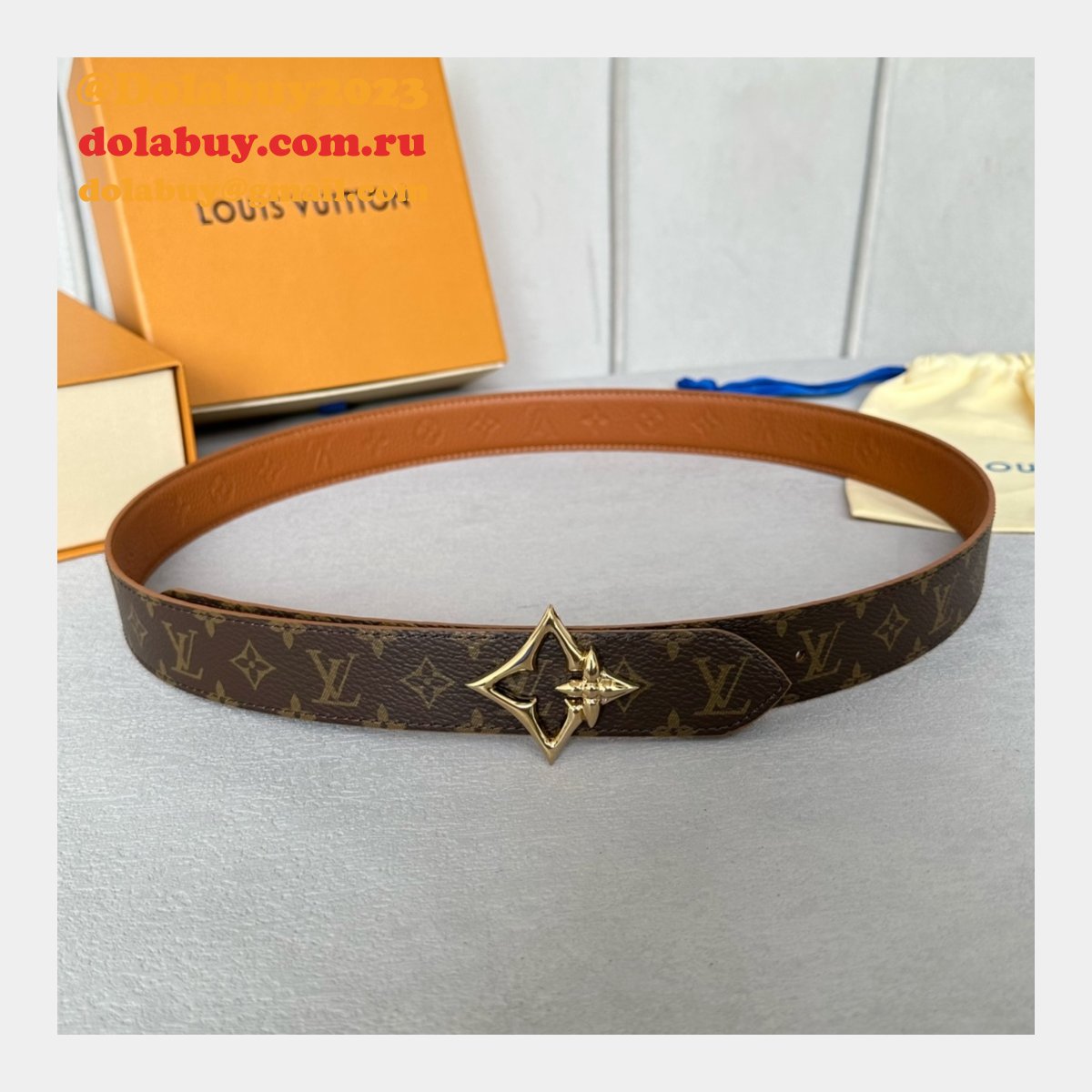Cheap LV Flowergram 30mm Reversible Belt