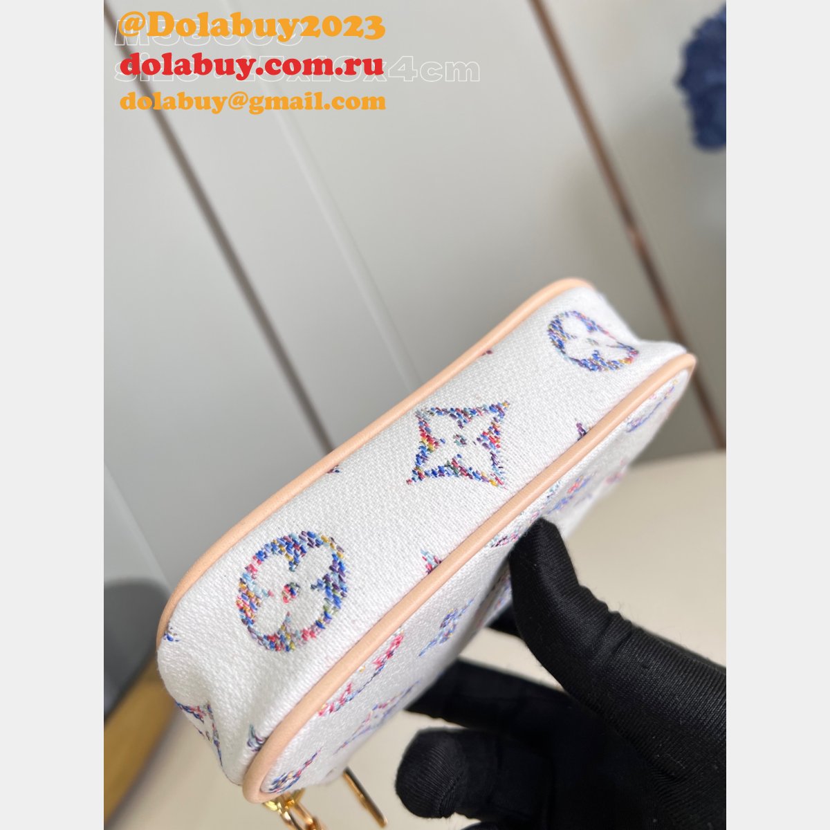 Louis Vuitton Inspired M83499 Wallet Multicolor White On Pochette Chain Ivy