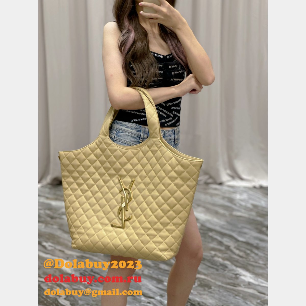 Icare Apricot YSL 698651 1:1 Designer Saint Laurent Replica Bags