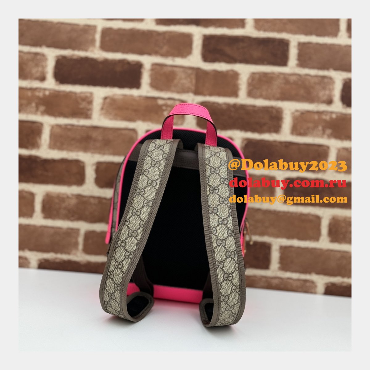 fuchsia top quality 547965 gg supreme ophidia G*u*i copy backpack bag