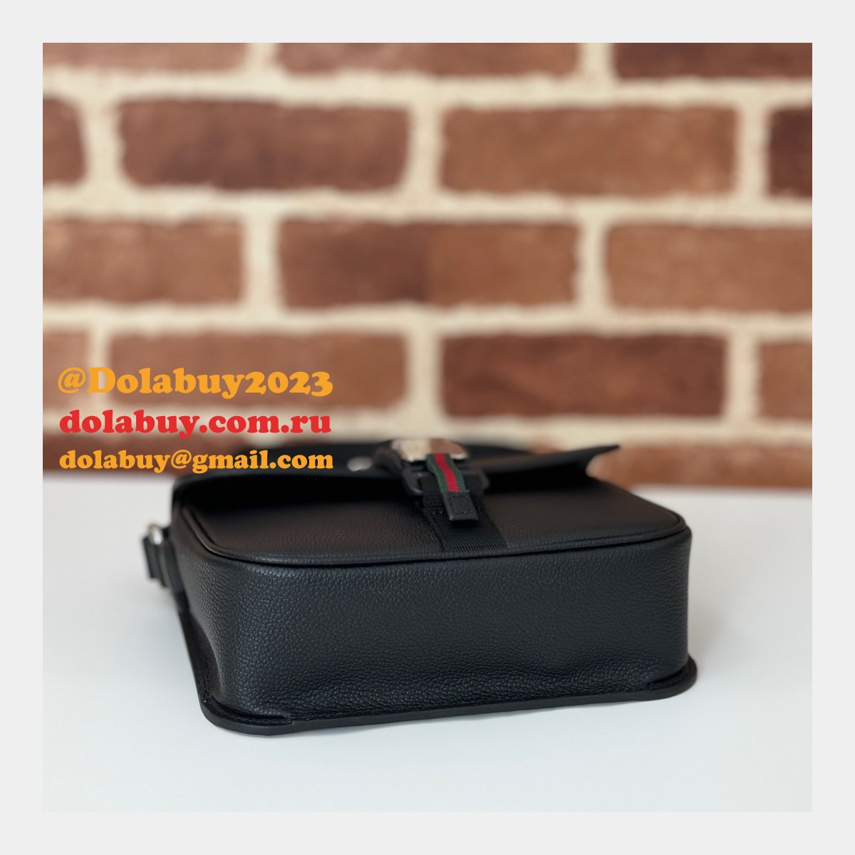 perfect luxury G*u*i super 800313 shoulder knockoff black bag